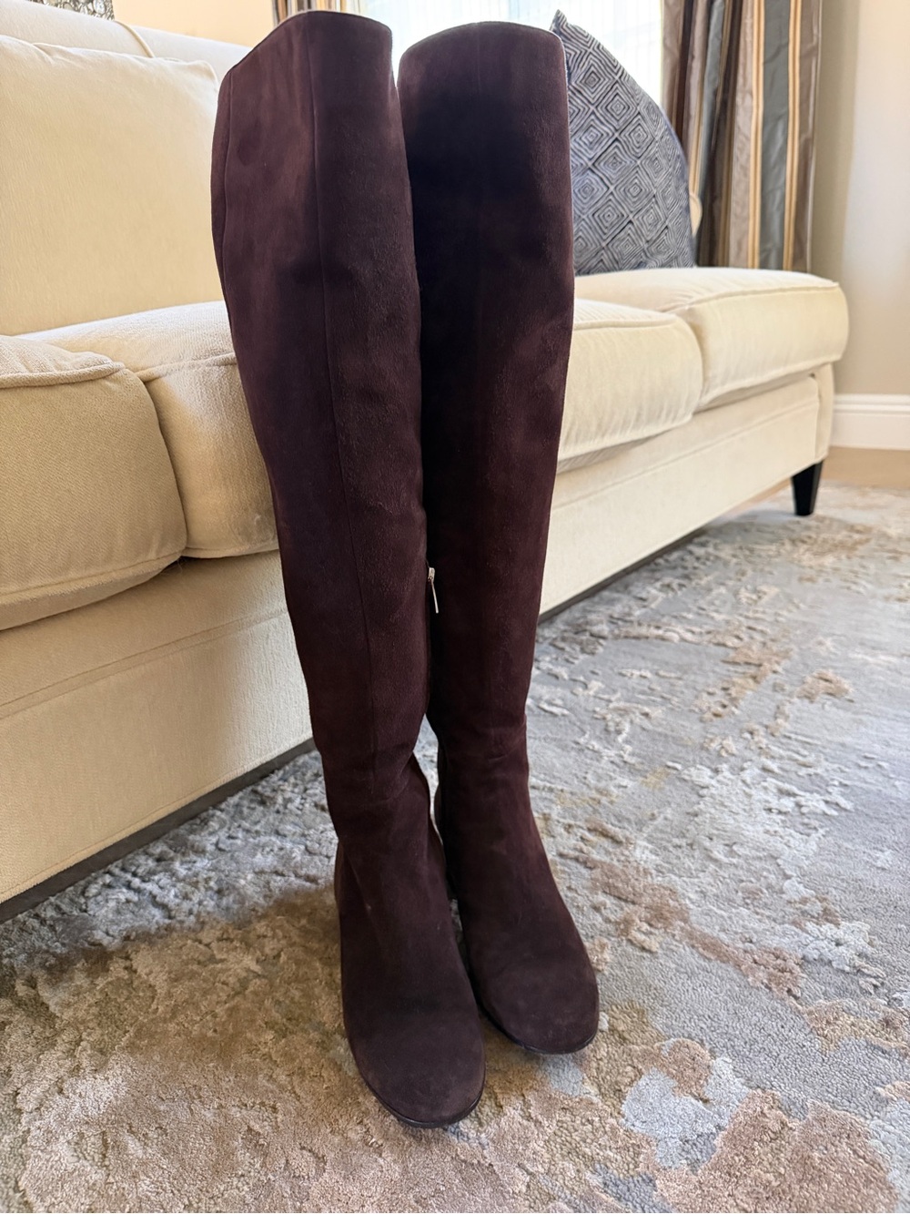 Gianvito Rossi Soft Dark Brown Suede High boots